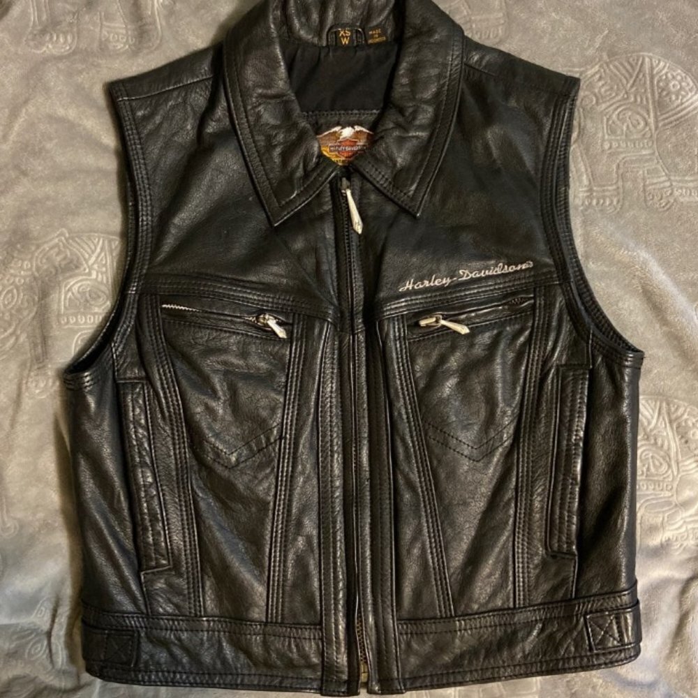Genuine Harley Davidson Leather Vest W X-Small​​​​​​​​​